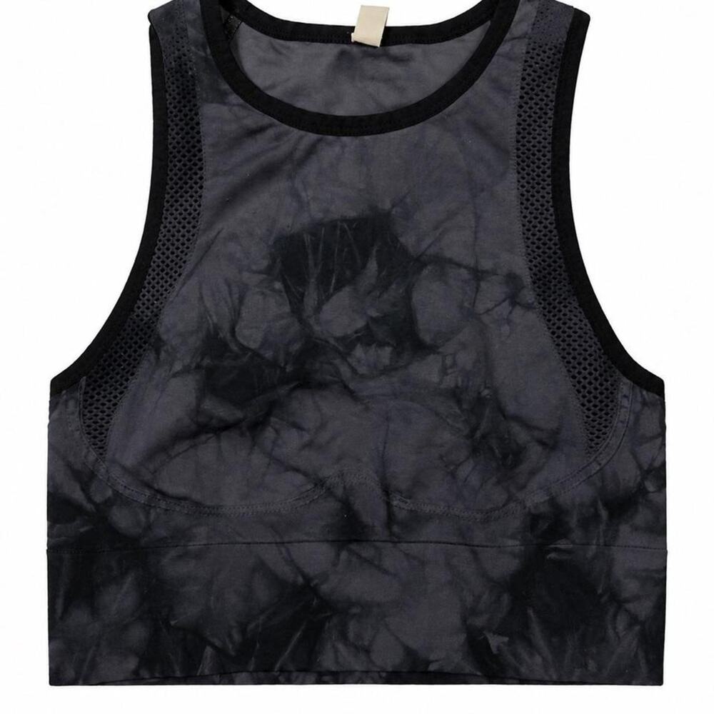 Soul black tie dye sports bra